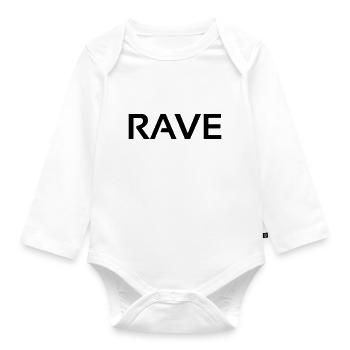 Rave - Baby Bio-Langarm-Body - Weiß - Vorne