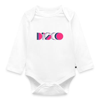 disco - Baby Bio-Langarm-Body - Weiß - Vorne