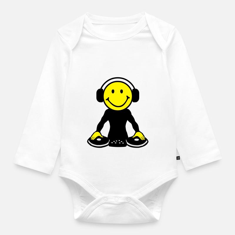 DJ - Body Bébé bio manches longues - blanc