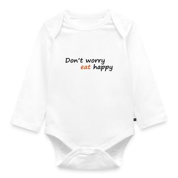 essen - Baby Bio-Langarm-Body - Weiß - Vorne