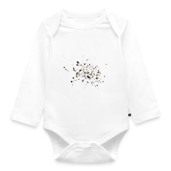 Golden blobs - Organic Longsleeve Baby Bodysuit - white - Front