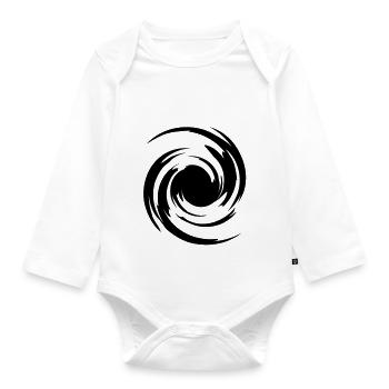 big_swirl - Baby Bio-Langarm-Body - Weiß - Vorne