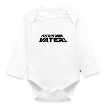 ich_bin_dein_vater_15x5_1f - Baby Bio-Langarm-Body - Weiß - Vorne