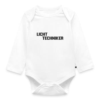 Lighting technician - Organic Longsleeve Baby Bodysuit - white - Front