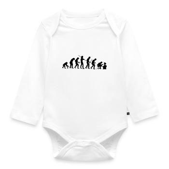 evolution - Baby Bio-Langarm-Body - Weiß - Vorne
