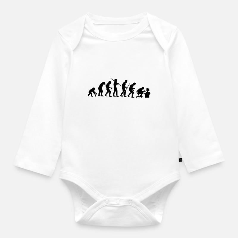 evolution - Baby Bio-Langarm-Body - Weiß