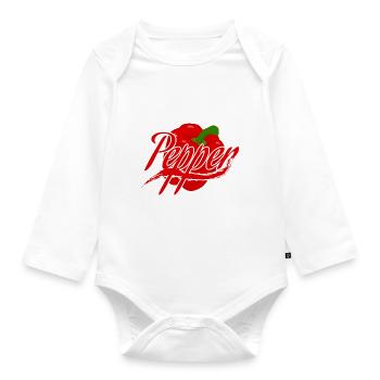 paprika - Organic Longsleeve Baby Bodysuit - white - Front