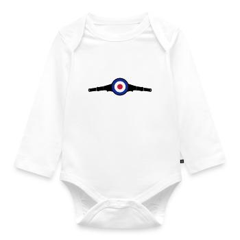 Lenkkopf Target - Baby Bio-Langarm-Body - Weiß - Vorne