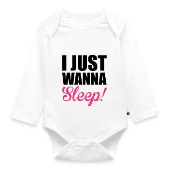 Sleep - Organic Longsleeve Baby Bodysuit - white - Front