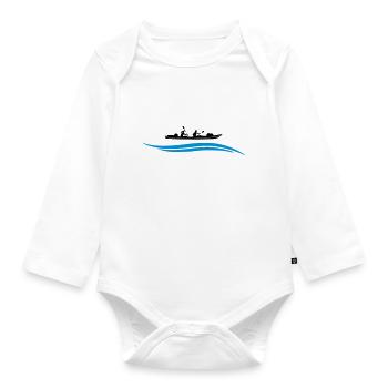 Kanu Wasser - Baby Bio-Langarm-Body - Weiß - Vorne