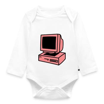 Computer - Organic Longsleeve Baby Bodysuit - white - Front