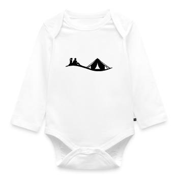 Freizeit - Camping - Baby Bio-Langarm-Body - Weiß - Vorne