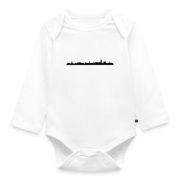 Skyline - Kopenhagen - Baby Bio-Langarm-Body - Weiß - Vorne
