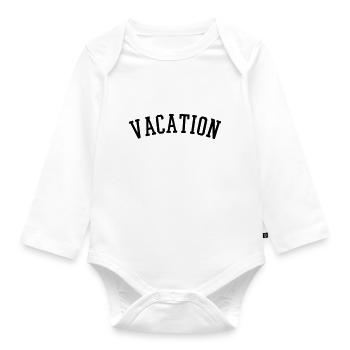 Vacation - Organic Longsleeve Baby Bodysuit - white - Front
