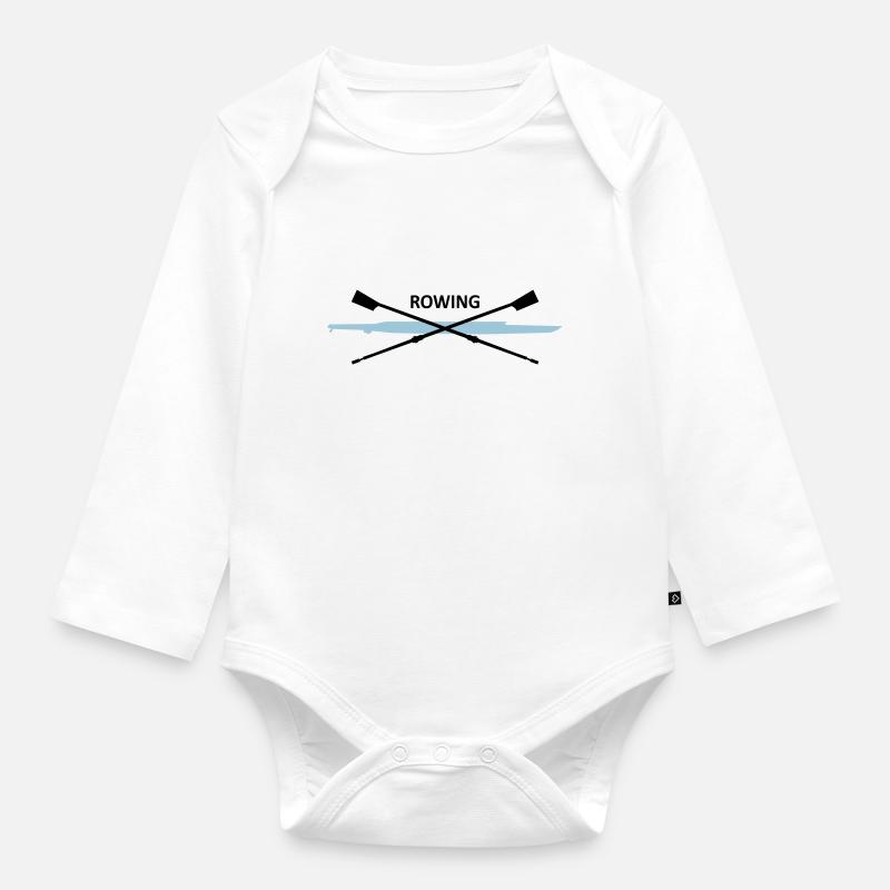 Rudern - Baby Bio-Langarm-Body - Weiß