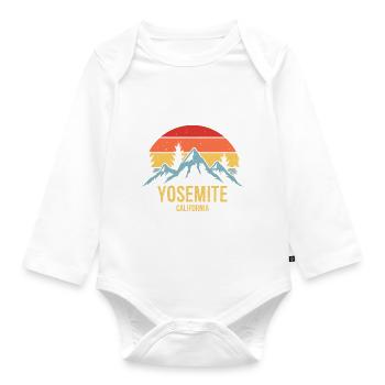 Yosemite California Retro Sunset - Body Bébé bio manches longues - blanc - Devant