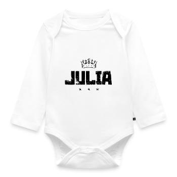 Julia - Baby Bio-Langarm-Body - Weiß - Vorne