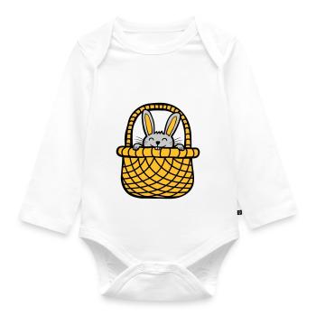 Easter hides - Organic Longsleeve Baby Bodysuit - white - Front