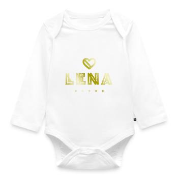 Lena Herz - Organic Longsleeve Baby Bodysuit - white - Front