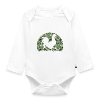 Hühnerflüsterer Chicken Whisperer - Organic Longsleeve Baby Bodysuit - white - Front