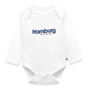 Das Tor zur Welt - Hamburg - Baby Bio-Langarm-Body - Weiß - Vorne