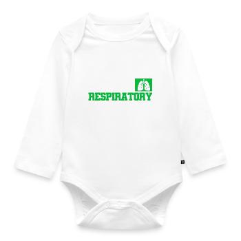 Respirotär Therapeut Pulmonologie Intensivpflege G - Baby Bio-Langarm-Body - Weiß - Vorne