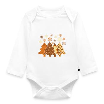 Christmas Santa Claus Gifts - Organic Longsleeve Baby Bodysuit - white - Front
