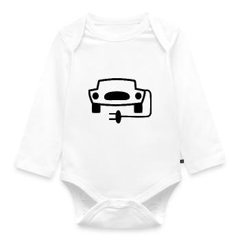 Les voitures électriques arrivent - Body Bébé bio manches longues - blanc - Devant