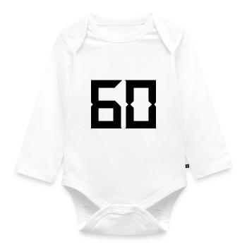 60 YEARS. 60TH ANNIVERSARY. BIRTHDAY 60 YEARS. 60 - Organic Longsleeve Baby Bodysuit - white - Front