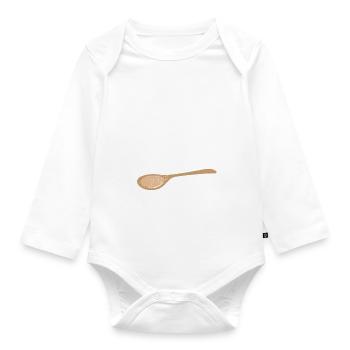 Funny Italian Mom Adulting Wooden Spoon Survivor - Baby Bio-Langarm-Body - Weiß - Vorne