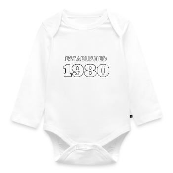 Established 1980 - Baby Bio-Langarm-Body - Weiß - Vorne
