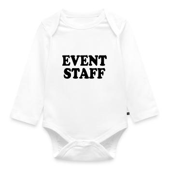 Event staff - Baby Bio-Langarm-Body - Weiß - Vorne