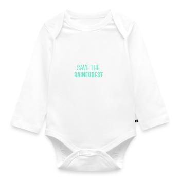 Save The Rainforest Öko-Aktivist - Baby Bio-Langarm-Body - Weiß - Vorne