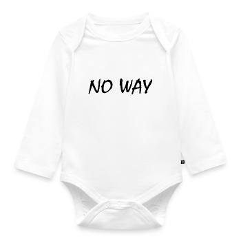 No way - Organic Longsleeve Baby Bodysuit - white - Front
