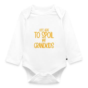 Here To Spoil My Grandkids 2 - Baby Bio-Langarm-Body - Weiß - Vorne