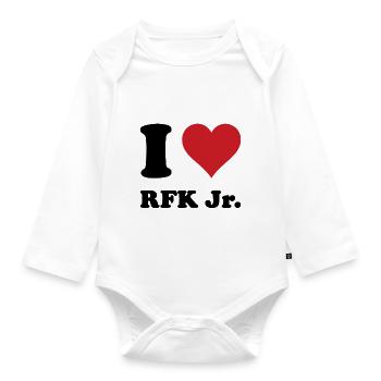 I Coeur RFK JR - Body Bébé bio manches longues - blanc - Devant