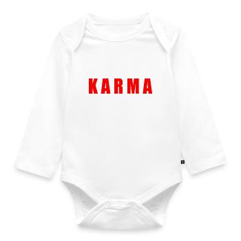 Karma - Organic Longsleeve Baby Bodysuit - white - Front