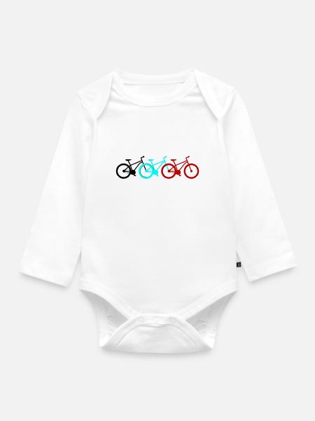 Fahrrad Bike Fahrräder - Baby Bio-Langarm-Body - Weiß