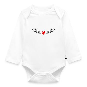 Ranke mit Herz - Baby Bio-Langarm-Body - Weiß - Vorne