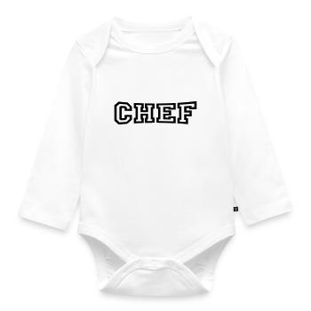 Chef - Organic Longsleeve Baby Bodysuit - white - Front