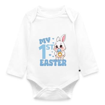 My First Easter Baby - Baby Bio-Langarm-Body - Weiß - Vorne
