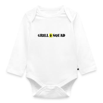 Grill Squad Grillen - Baby Bio-Langarm-Body - Weiß - Vorne