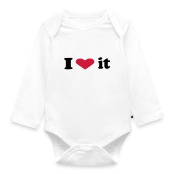 i heart it - Baby Bio-Langarm-Body - Weiß - Vorne