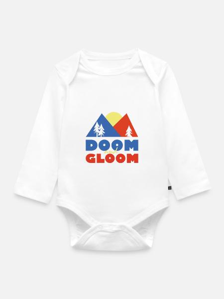 Doom und Düsternis - Baby Bio-Langarm-Body - Weiß