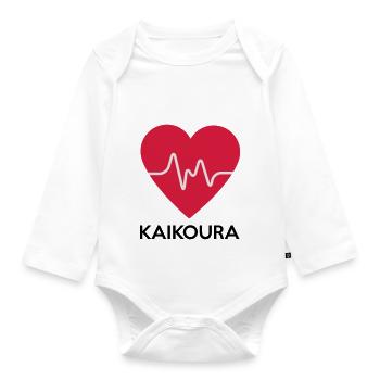 coeur Kaikoura - Body Bébé bio manches longues - blanc - Devant