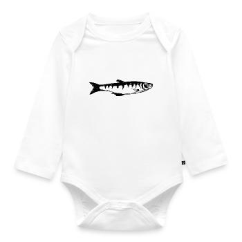 fish514 - Organic Longsleeve Baby Bodysuit - white - Front