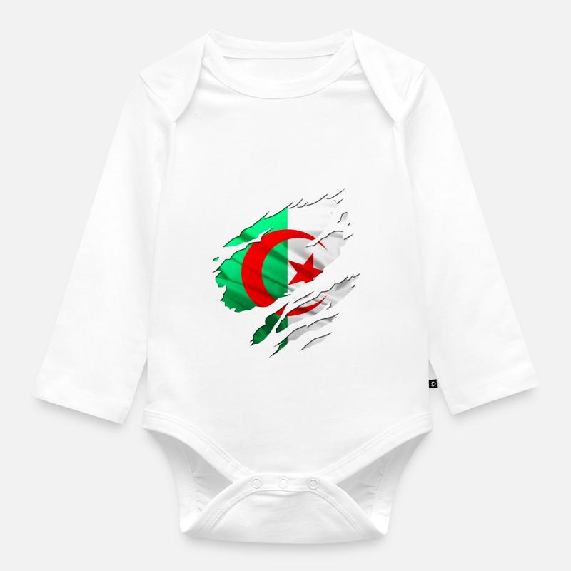 afrique algerie arabe - Body Bébé bio manches longues - blanc
