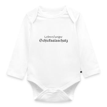 Lebenslanger Schicksalsschatz - Baby Bio-Langarm-Body - Weiß - Vorne
