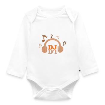 Dj - Body Bébé bio manches longues - blanc - Devant