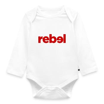 Rebel - Baby Bio-Langarm-Body - Weiß - Vorne